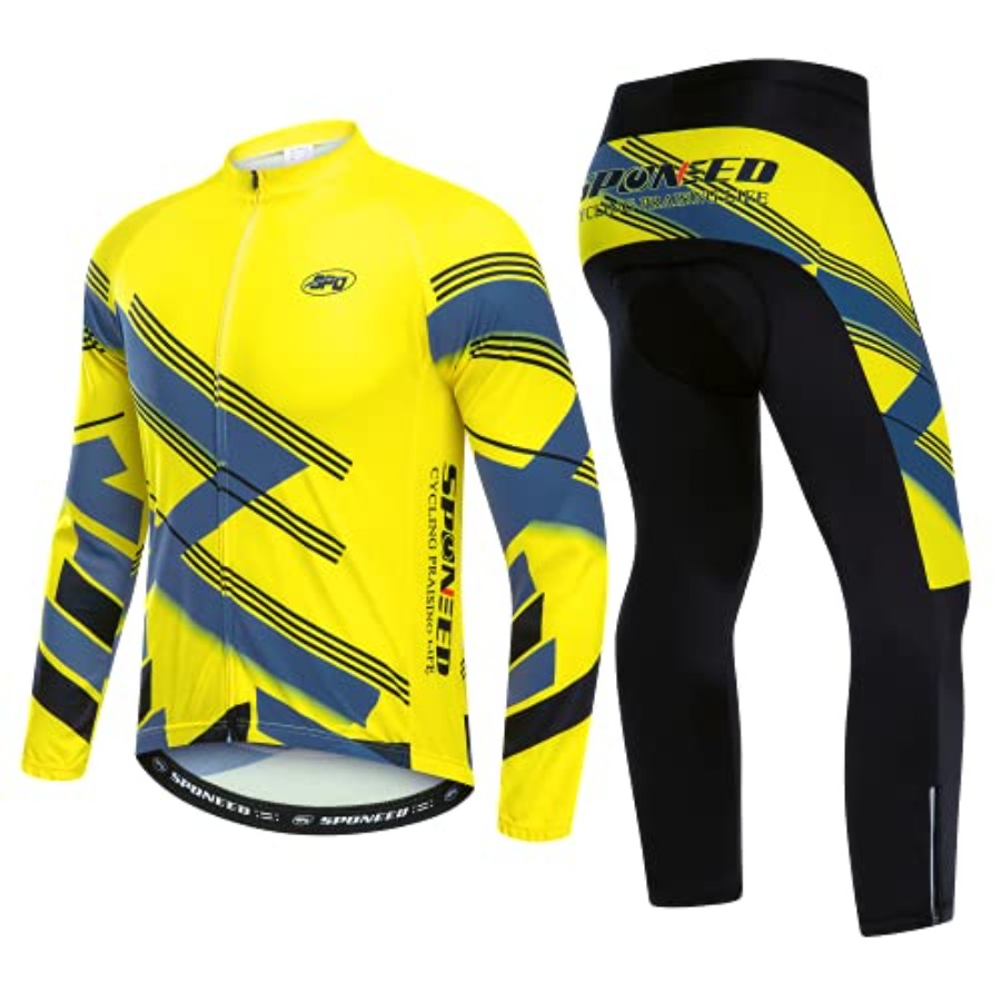 Mountain Biking Long Sleeve Shirt - sponeed Cycling Clothes for Men Long