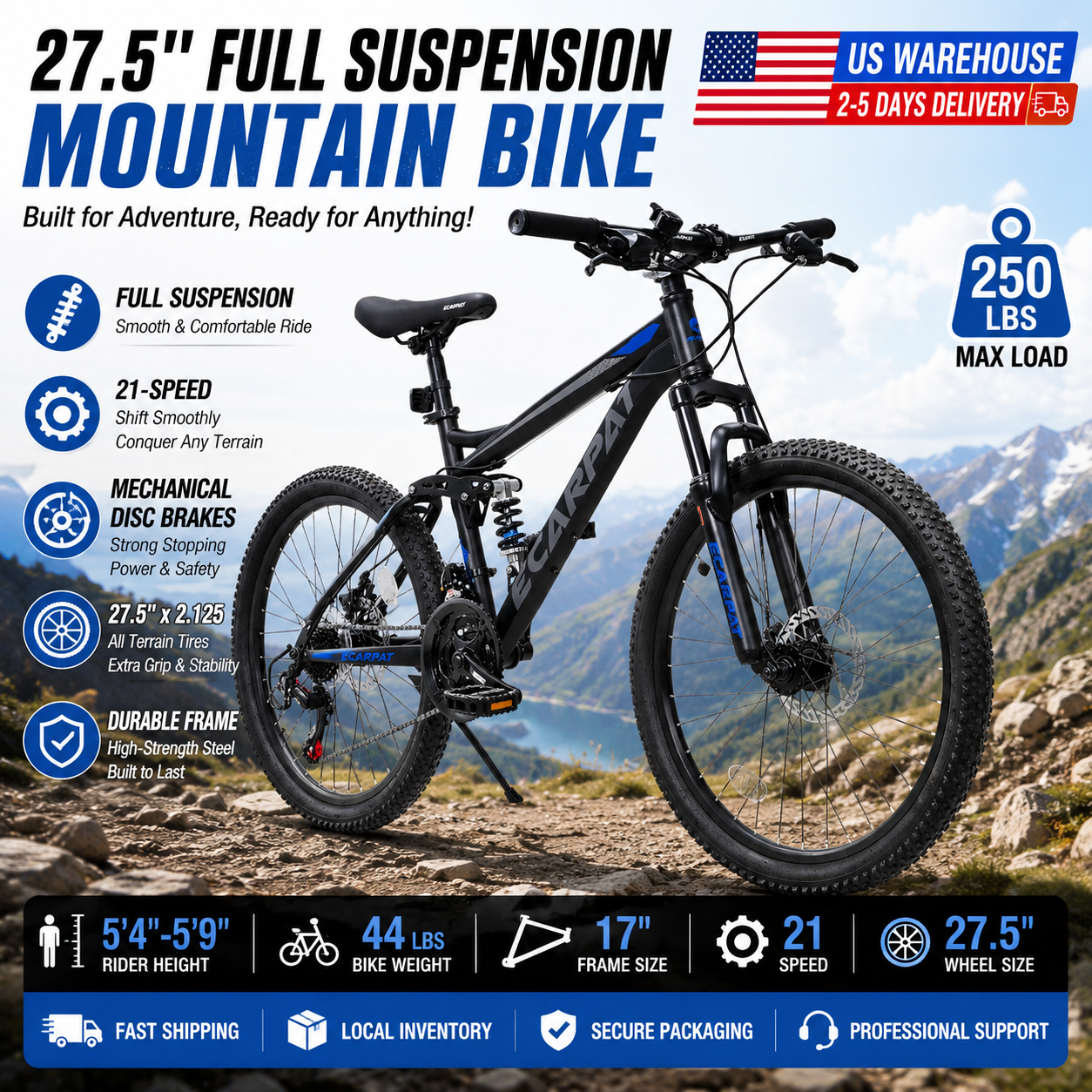 27.5 Inch Full Suspension MTB  – обзор и цена Mountain Biking For Fitness